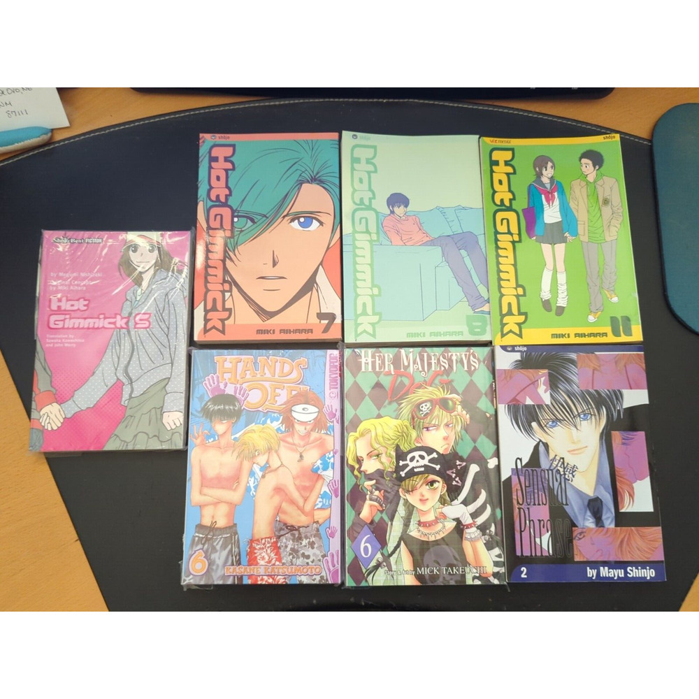 Mixed Lot Of 7 Manga Hot Gimmick, Hands Off, Sensual Phrase, Her Majesty Dog